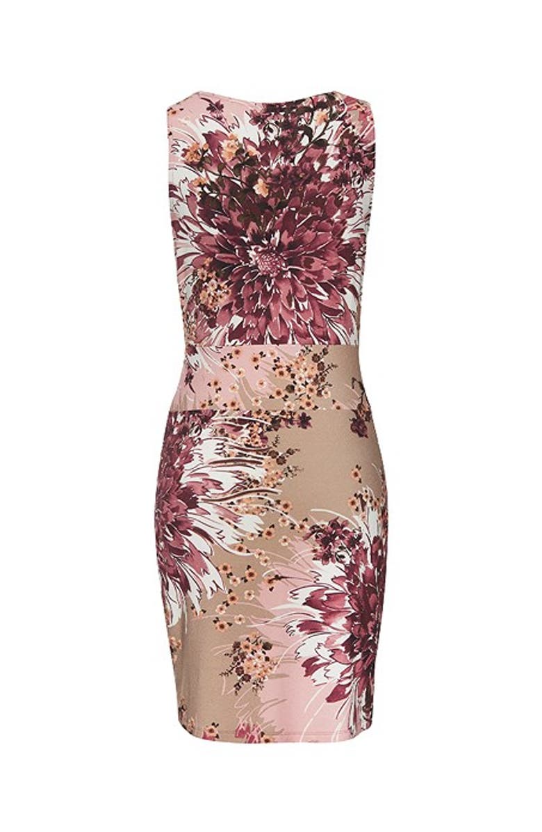 LASCANA Women's Slim Fit Print Dress, Alternate, color, Taupe Berry