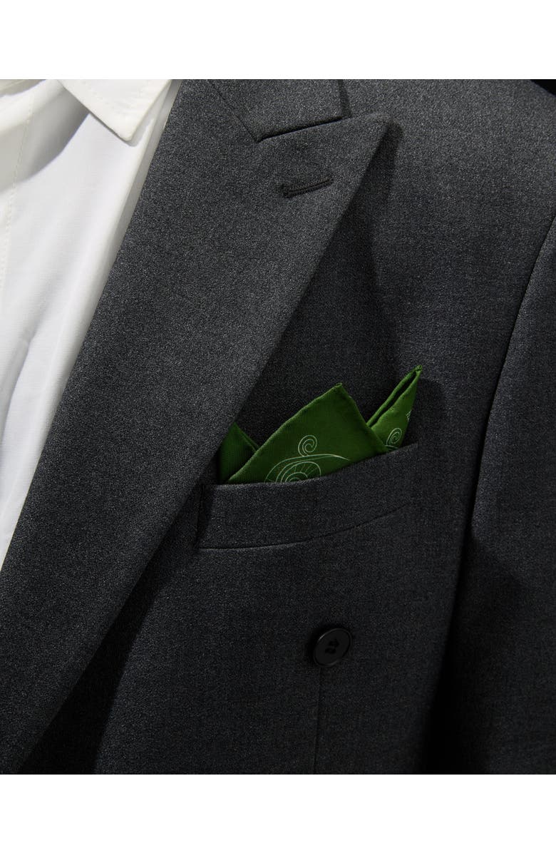 Knottery & Co Equestrian Dreams Silk Pocket Square, Alternate, color, Green