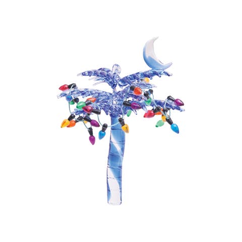 2" x 4.25" Palmetto Moon Christmas Palm Tree Ornament