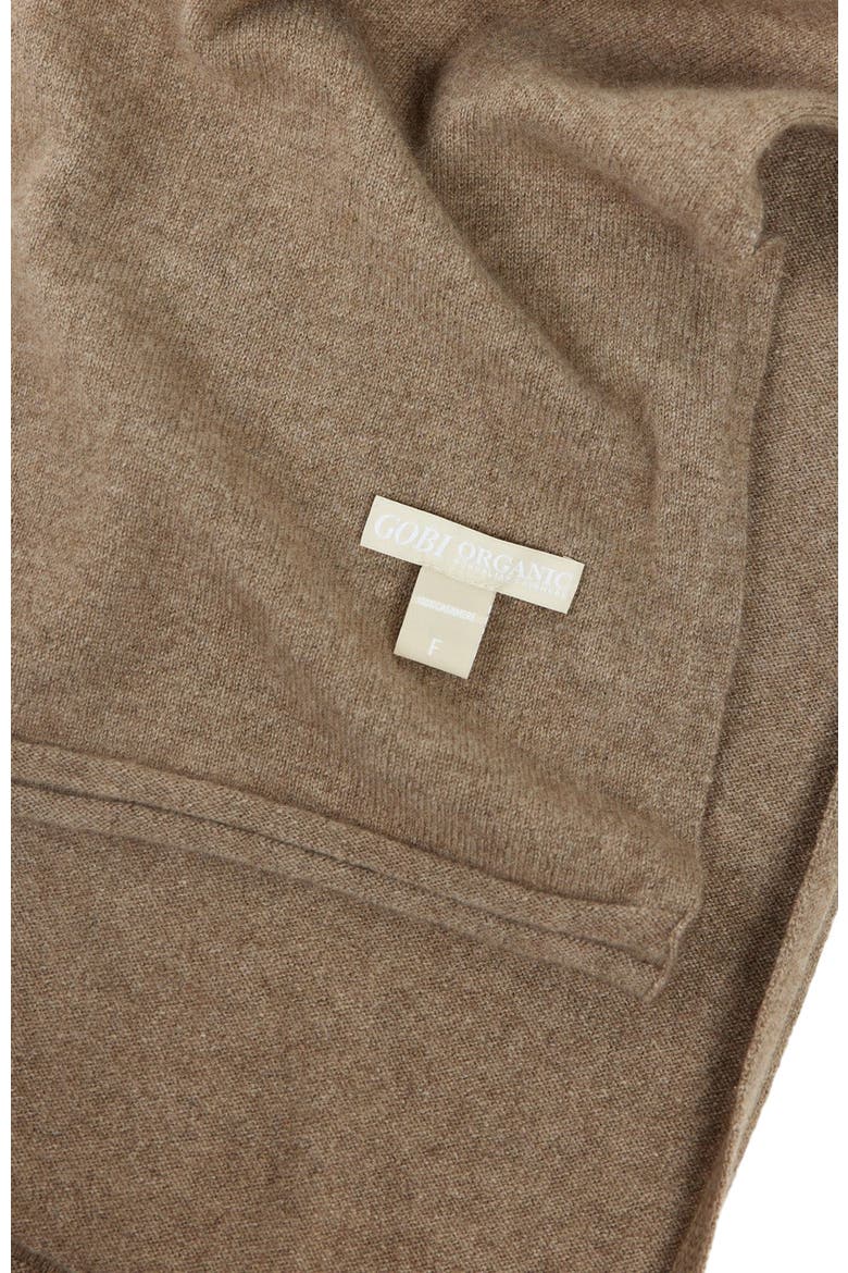 Cashmere Jersey Knit scarf, Alternate, color, taupe