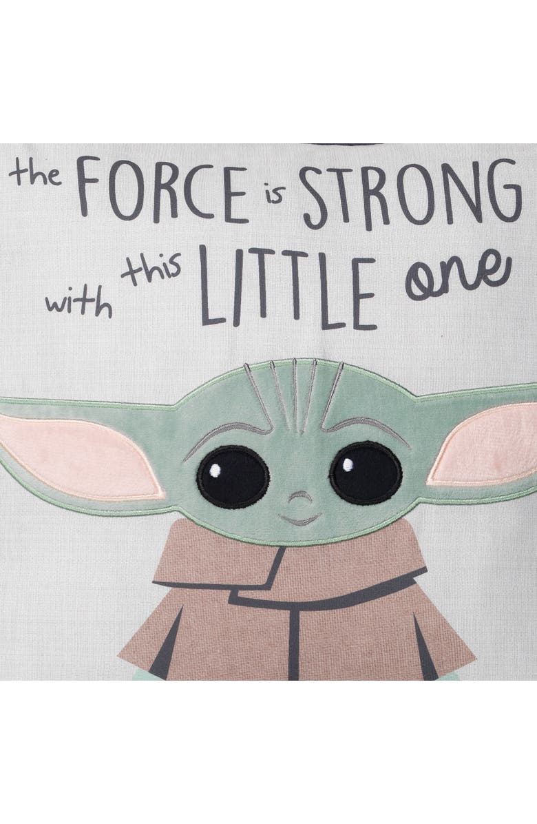 Lambs & Ivy Star Wars The Child/Baby Yoda Decorative Nursery Throw Pillow, Alternate, color, Gray