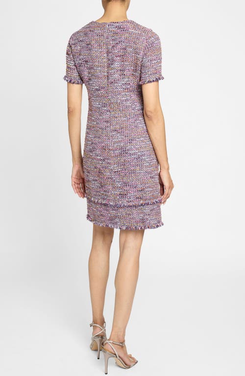 Santorelli Melania Short Sleeve Shift Dress In Gray