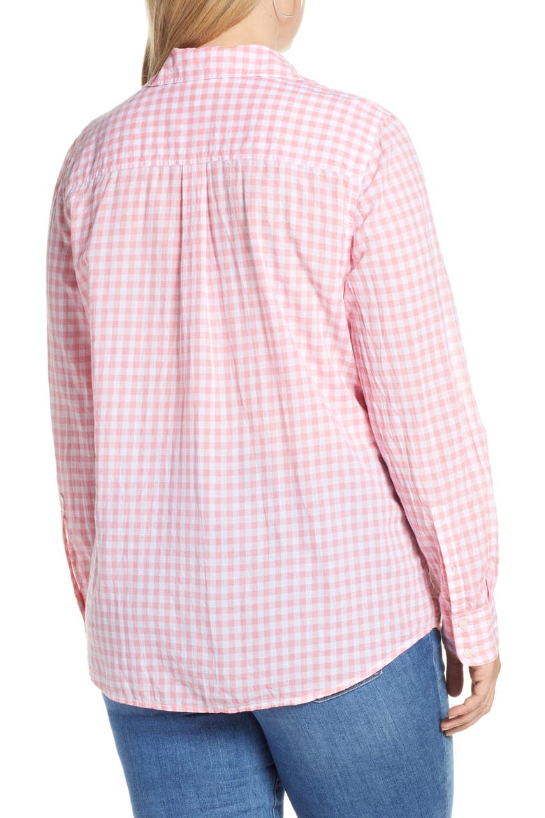 Classic Boyfriend Shirt, Alternate, color, PINK S- WHITE GINGHAM