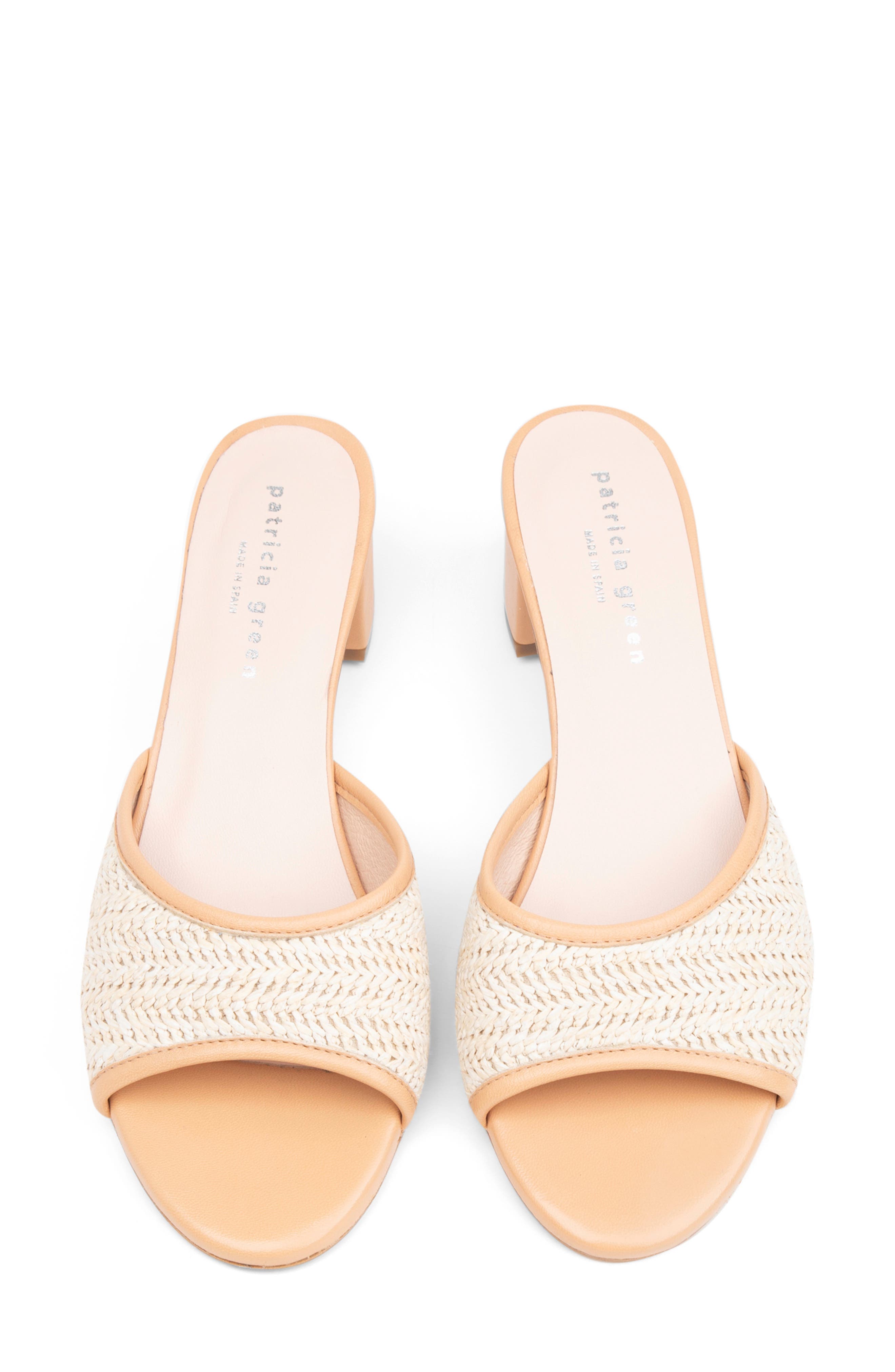 Sienna Raffia Slide Sandal, Alternate, color, BEIGE
