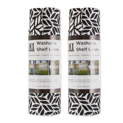 Abstract Leaf Print Reusable Shelf Liner Set/2