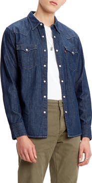 LEVIS PREMIUM Levi's® Premium Barstow Standard Fit Denim Western Shirt