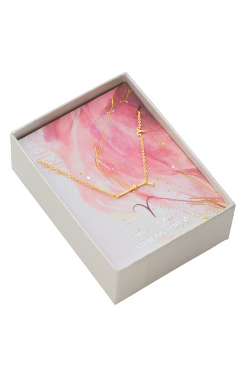 14K Gold Plated Station Constellation Pendant Necklace