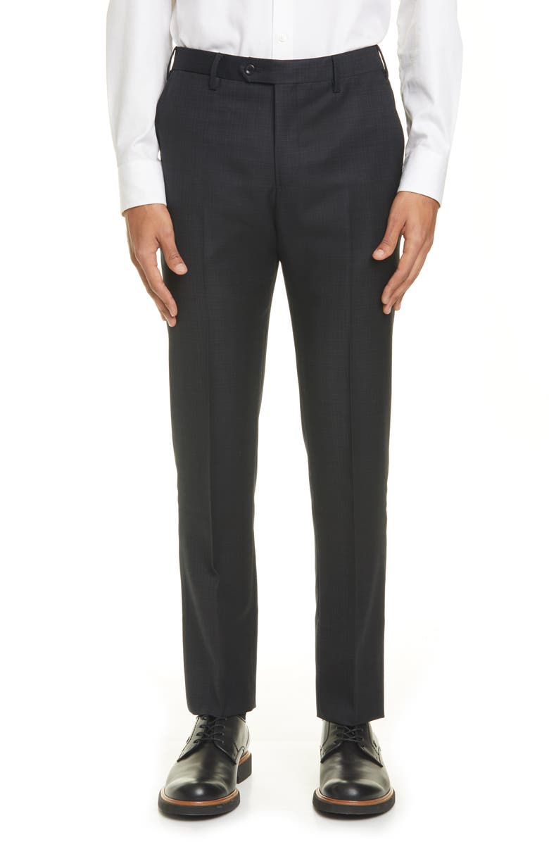 Giorgio Armani Trim Fit Check Wool Suit, Alternate, color, 