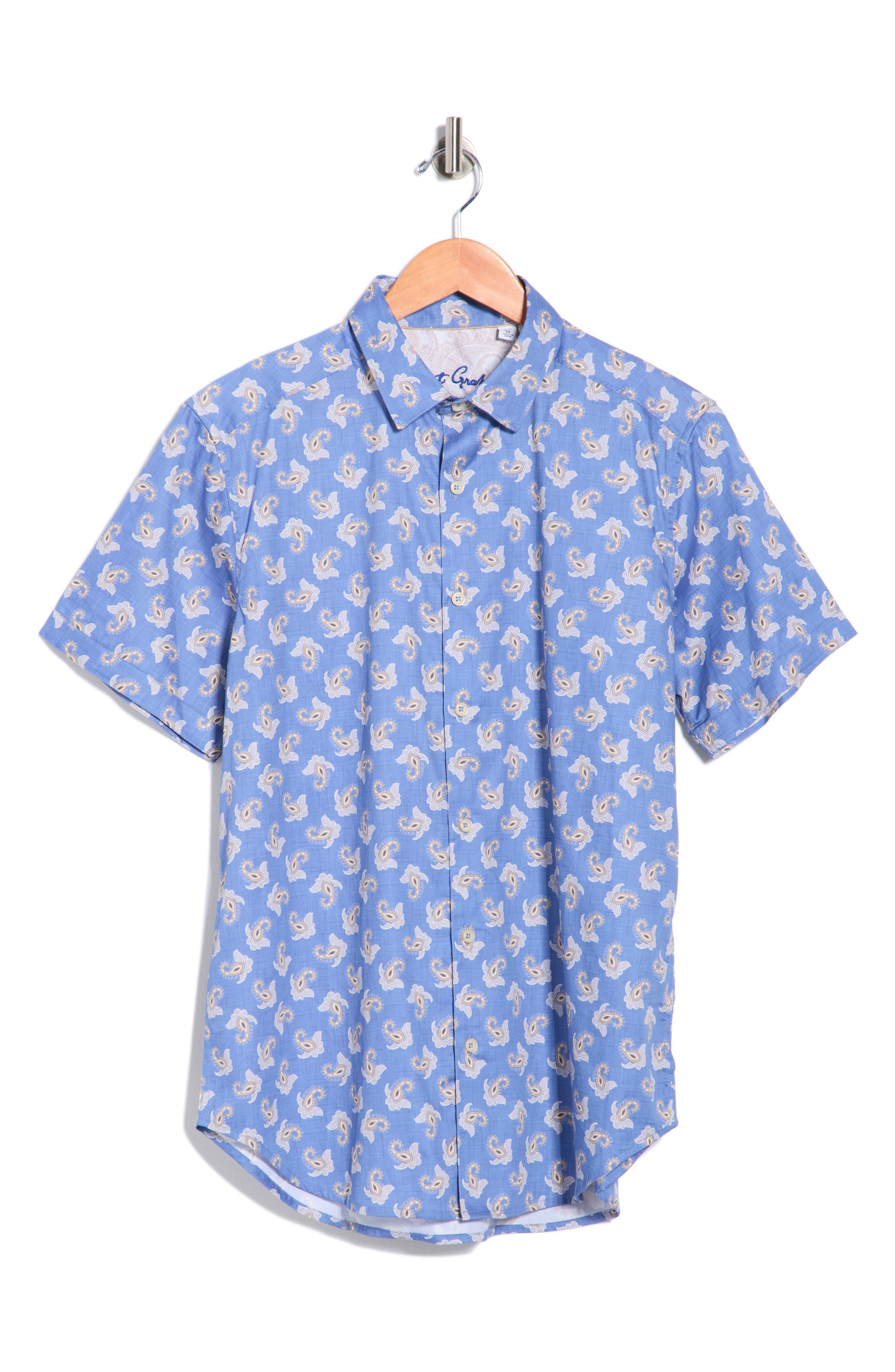Robert Graham Beauchamp Short Sleeve Cotton Button-Up Shirt