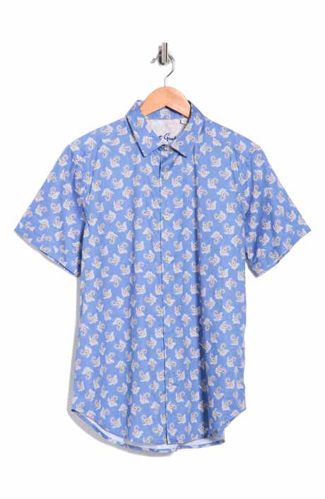 Robert Graham Beauchamp Short Sleeve Cotton Button-Up Shirt