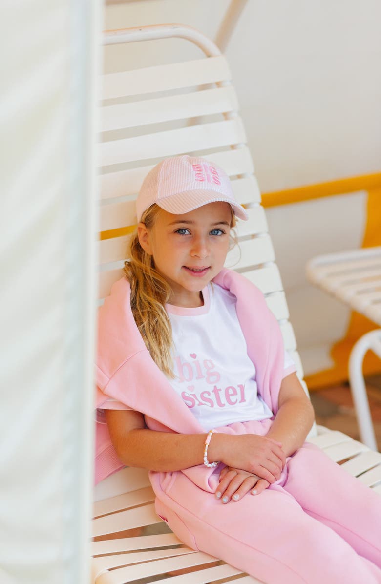 Bits & Bows Big Sister T-Shirt, Alternate, color, White/Pink