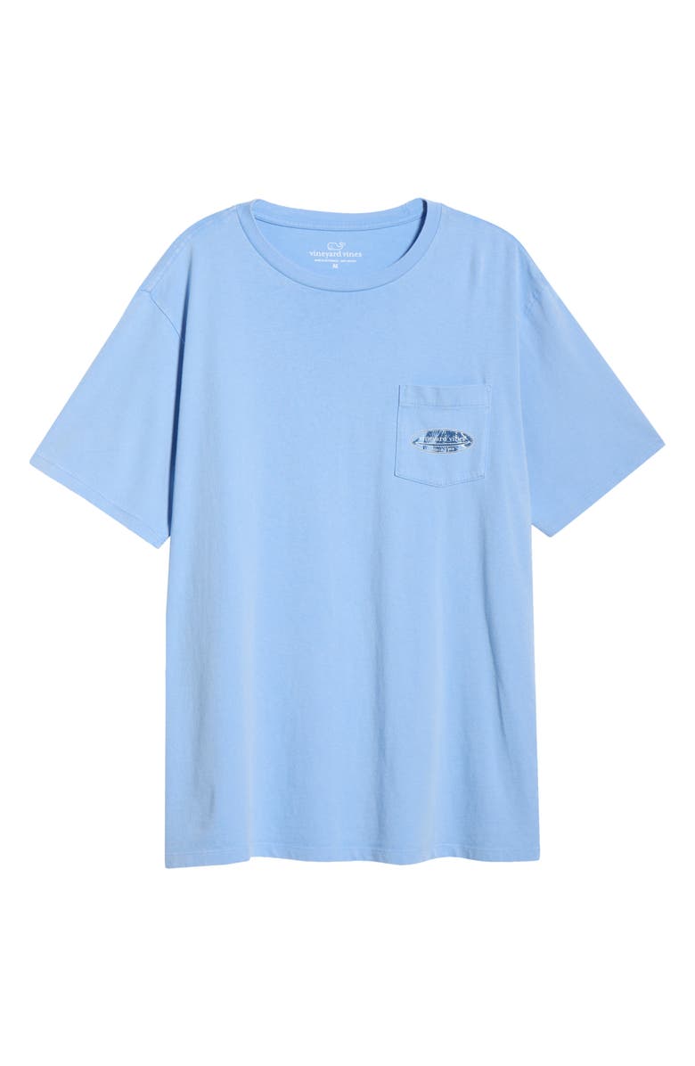 vineyard vines Drift Dye Sportfisher Palm Graphic Cotton Pocket T-Shirt, Main, color, Serenity Blue