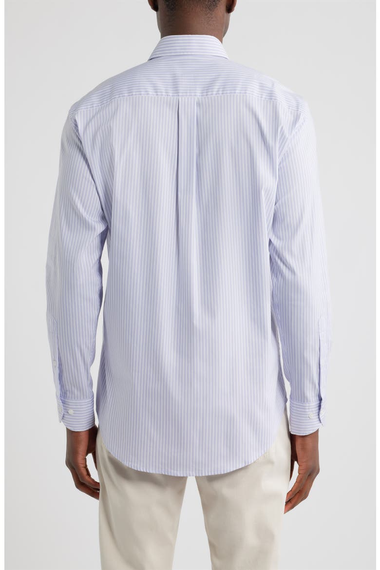 Langley Stripe Crown Lite Performance Twill Button-Up Shirt, Alternate, color, LIGHT VIOLET