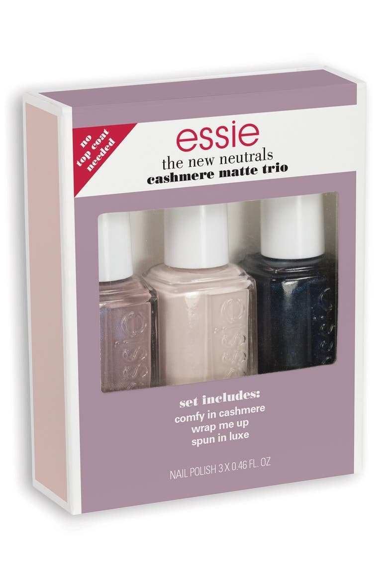 'The New Neutrals' Cashmere Matte Nail Polish Trio, Alternate, color, NO COLOR