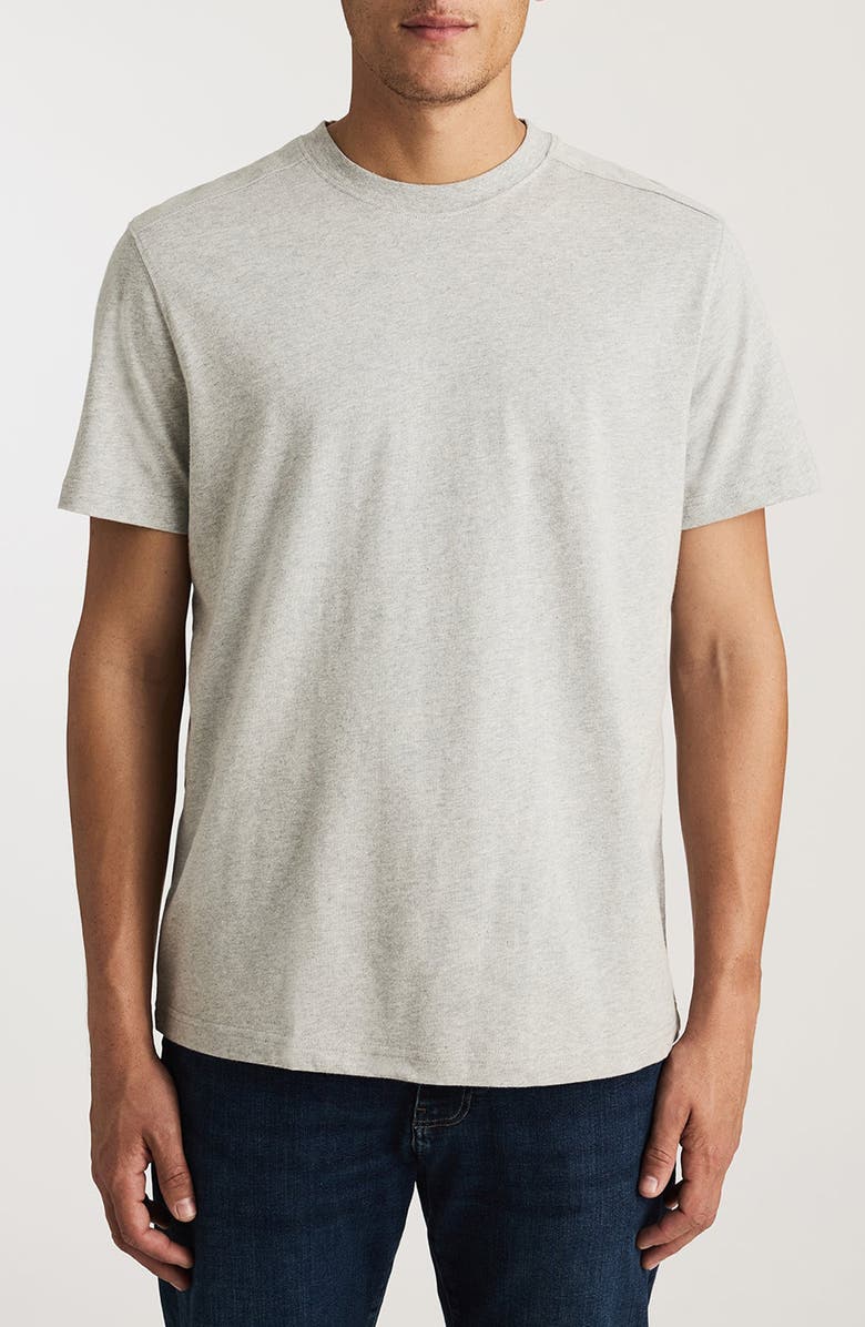 Mavi Jeans Light Grey Mélange Cotton Crewneck T-Shirt, Main, color, Grey Melange