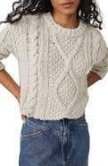 Free People Cutting Edge Cotton Cable Sweater
