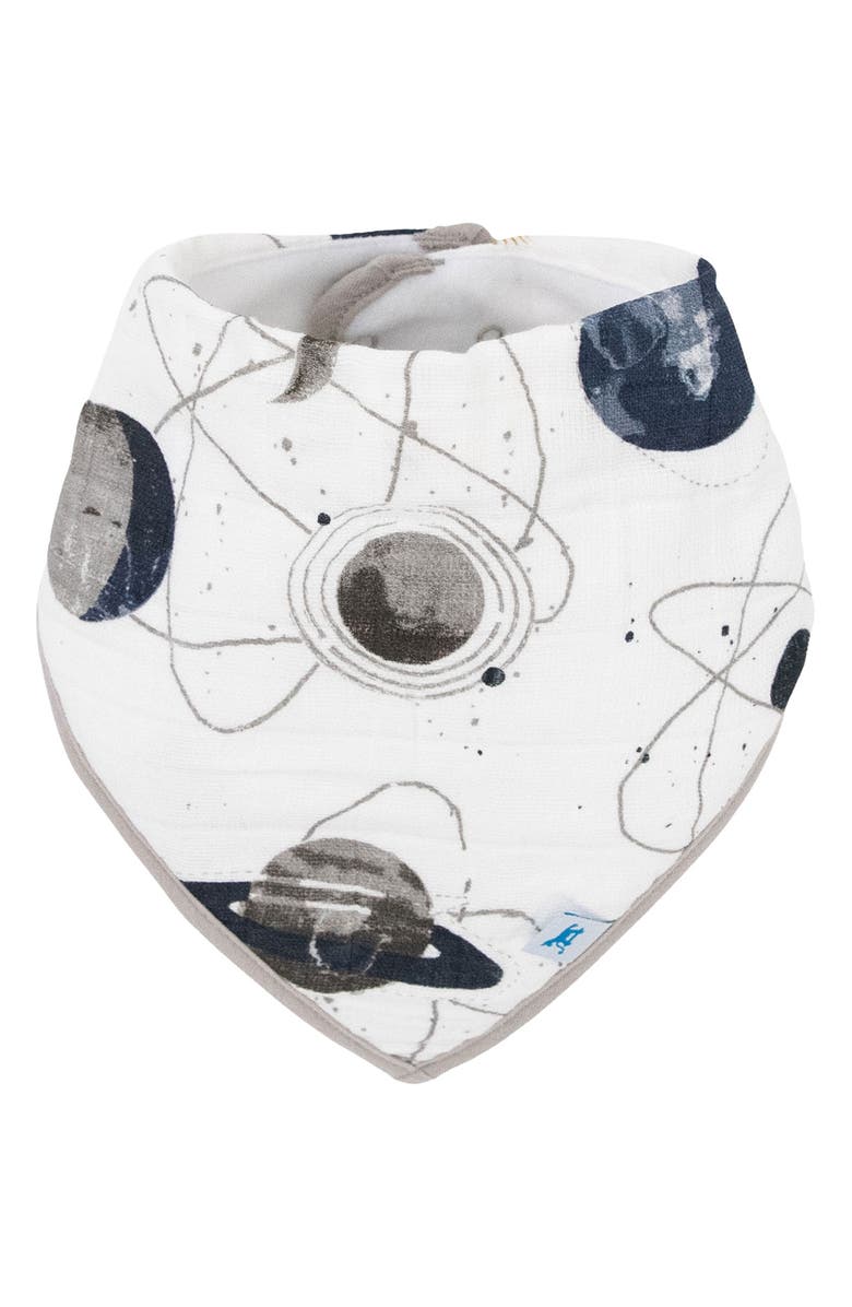 little unicorn 4-Pack Fleece & Cotton Muslin Bandana Bib, Alternate, color, Planetary
