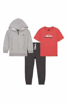 Kids' 3-Piece Fleece Hoodie, T-Shirt & Pants Set