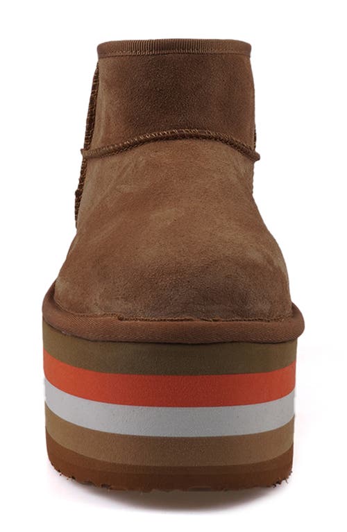 Zigi Bliss Faux Shearling Platform Bootie In Brown