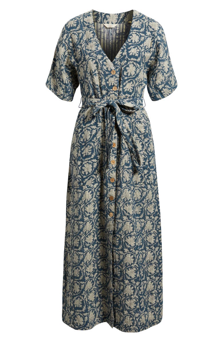 Faherty Dune Camille Belted Organic Cotton Gauze Dress, Alternate, color, 