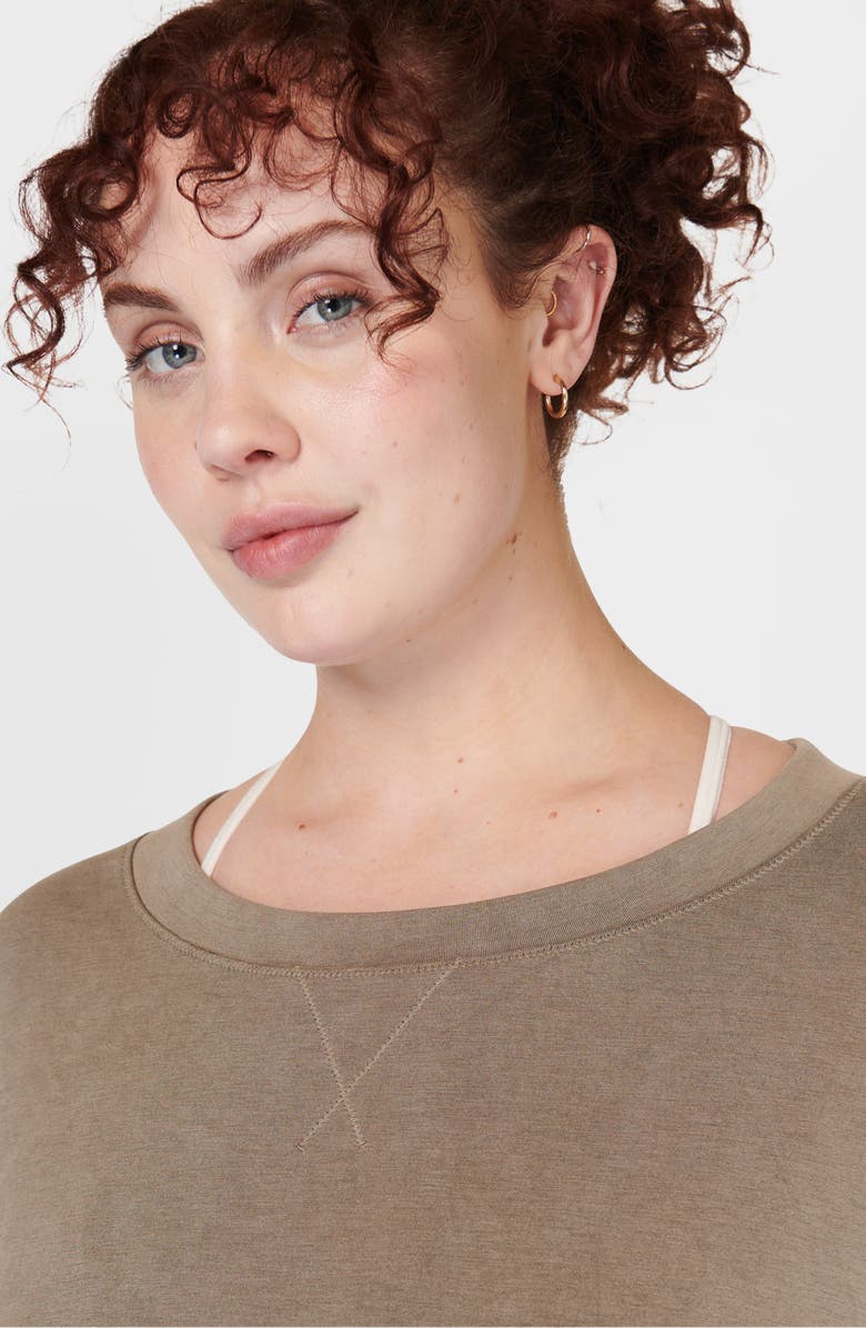 Sweaty Betty Sand Wash CloudWeight Sweatshirt, Alternate, color, Dark Timbe