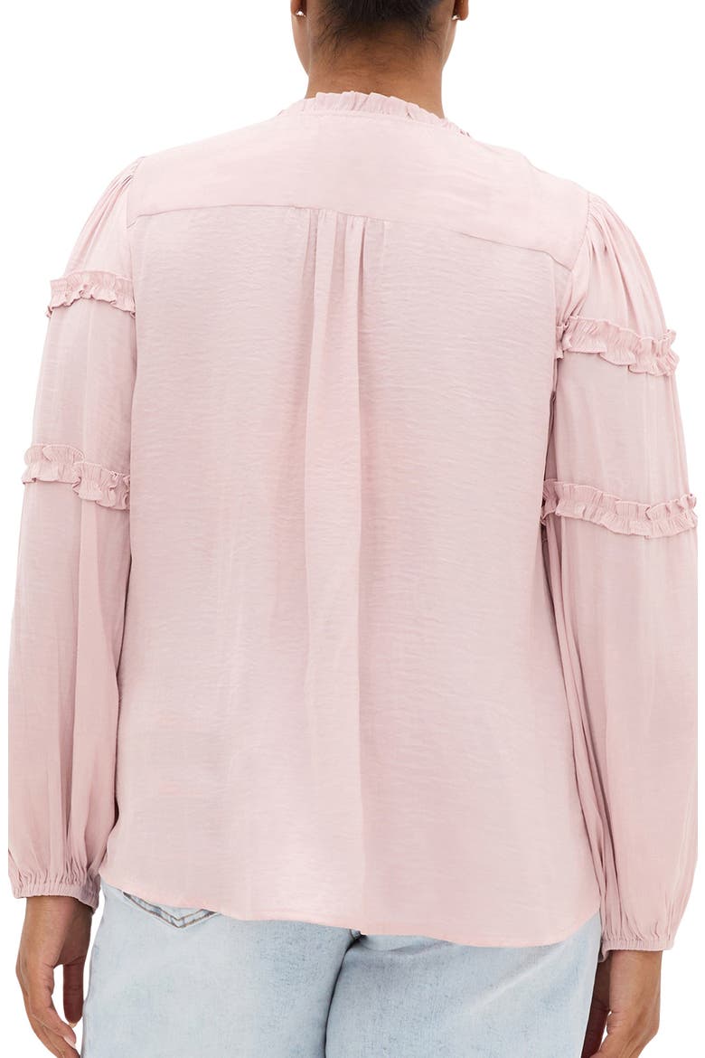 Ruffle Puff Sleeve<br />Peasant Blouse, Alternate, color, CUPCAKE