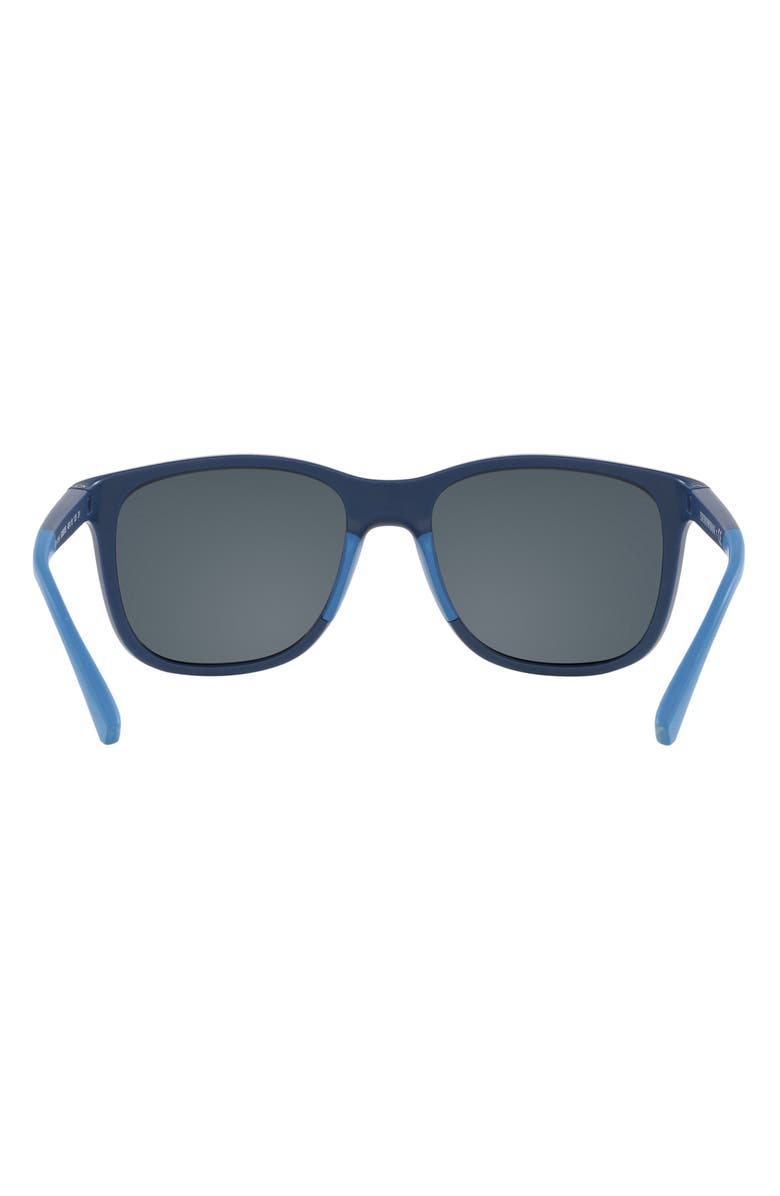 Emporio Armani 49mm Pillow Sunglasses, Alternate, color, Blue / Dark Blue Mirror Blue