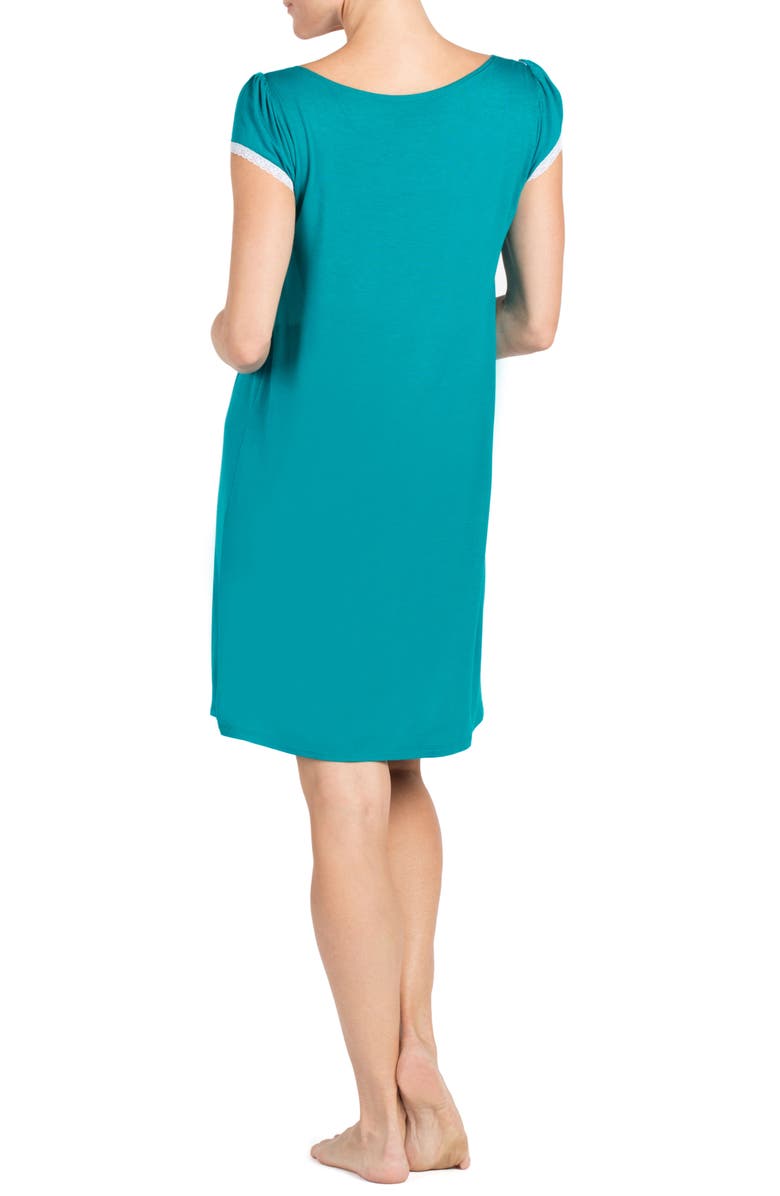 Savi Mom Joliet Maternity/Nursing Nightgown, Alternate, color, Dark Jade