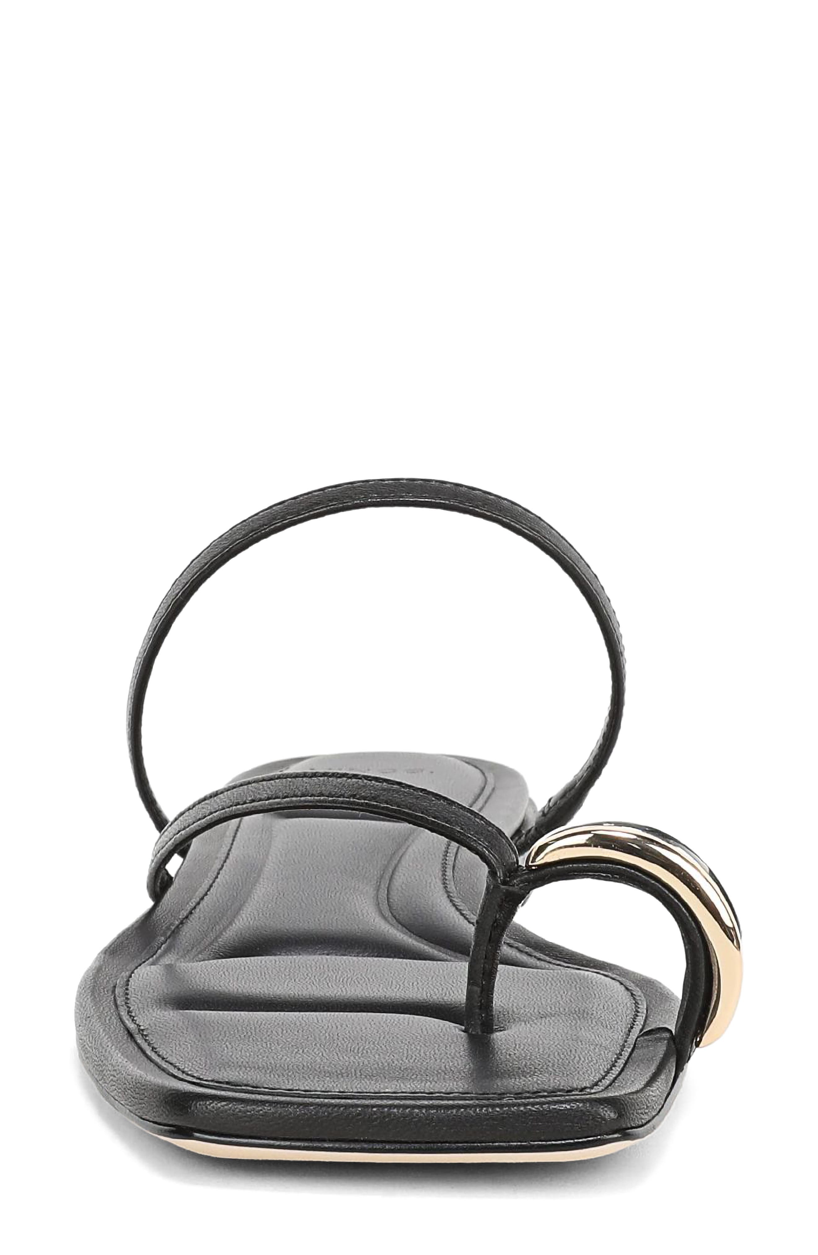 Vince Polli Toe Loop Sandal, Alternate, color, Black