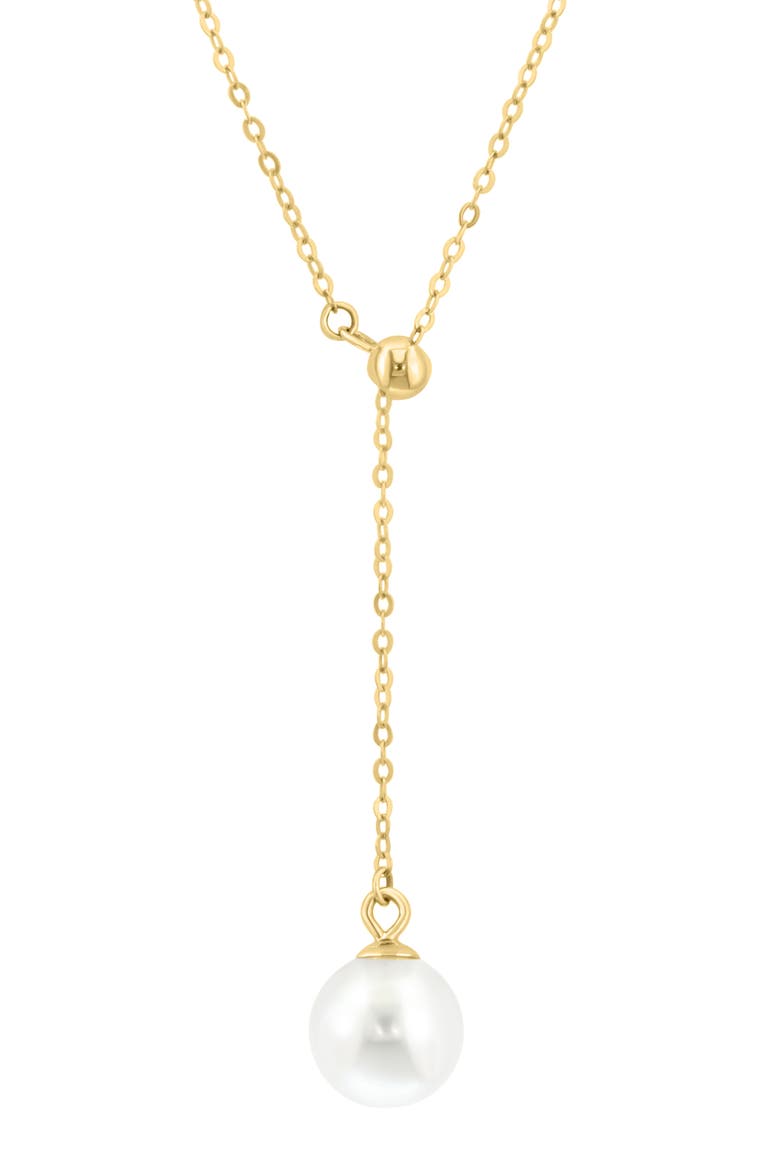 Freshwater Pearl Lariat Necklace, Main, color, WHITE