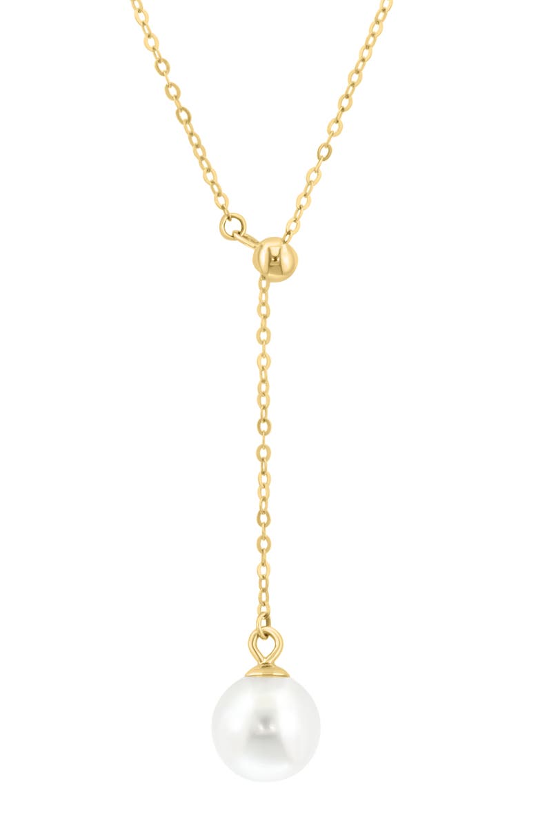EFFY Freshwater Pearl Lariat Necklace, Main, color, White