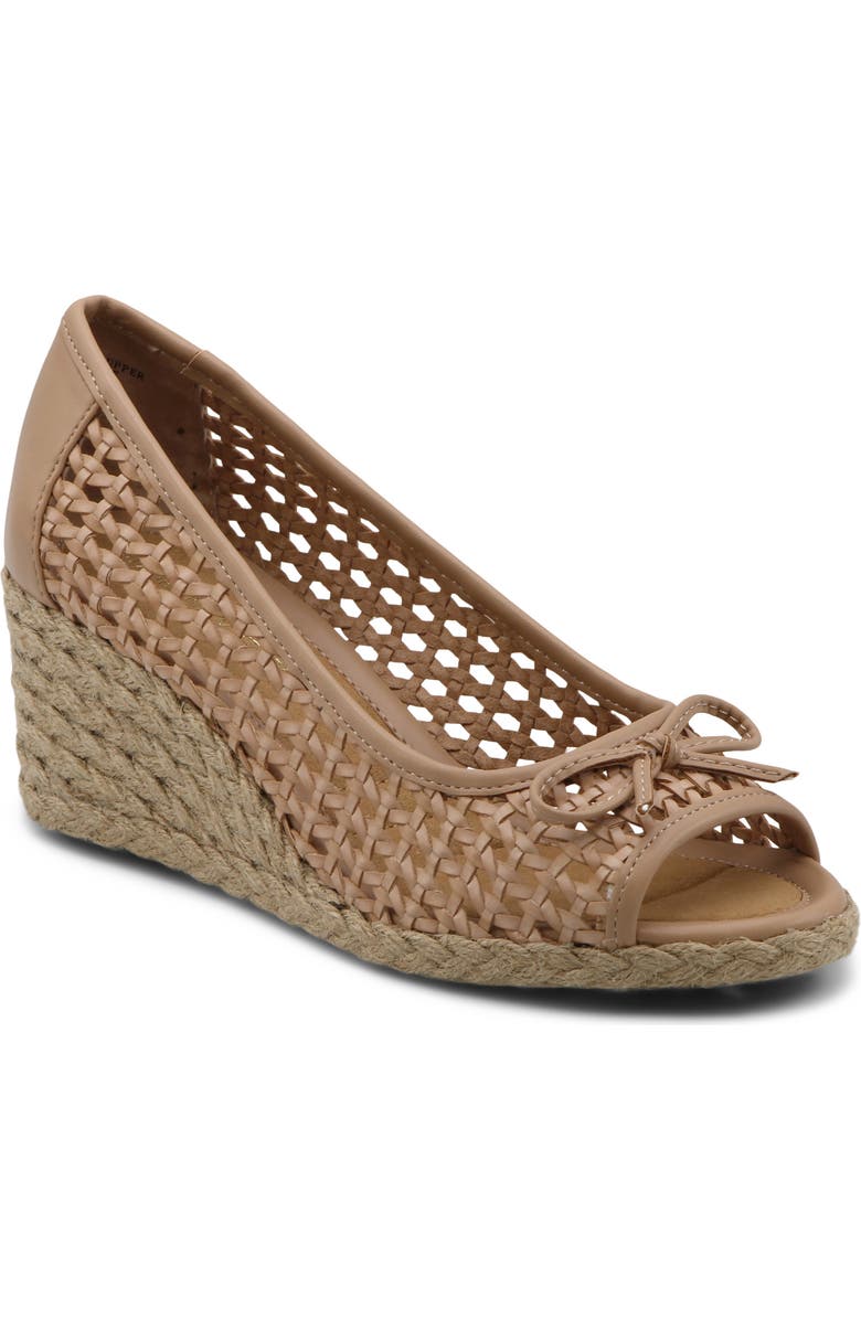 Adrienne Vittadini Batches Espadrille Wedge Pump, Main, color, Natural