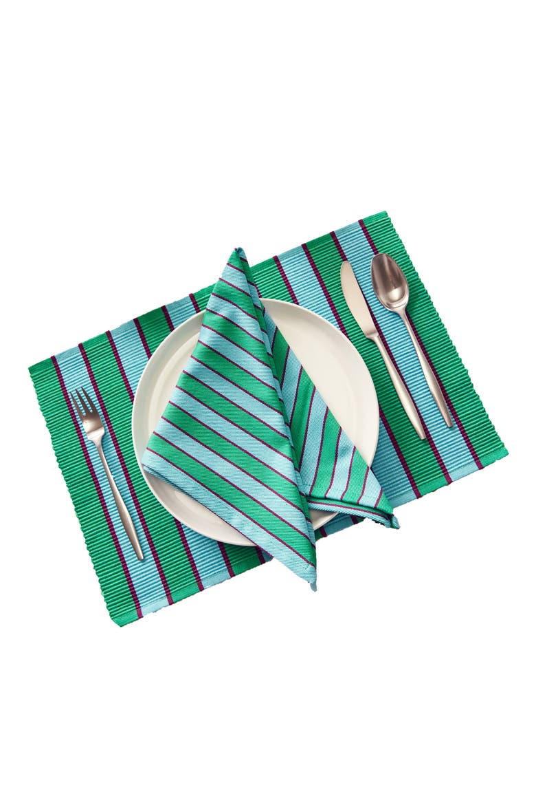 Stripe Napkin, Alternate, color, THYME