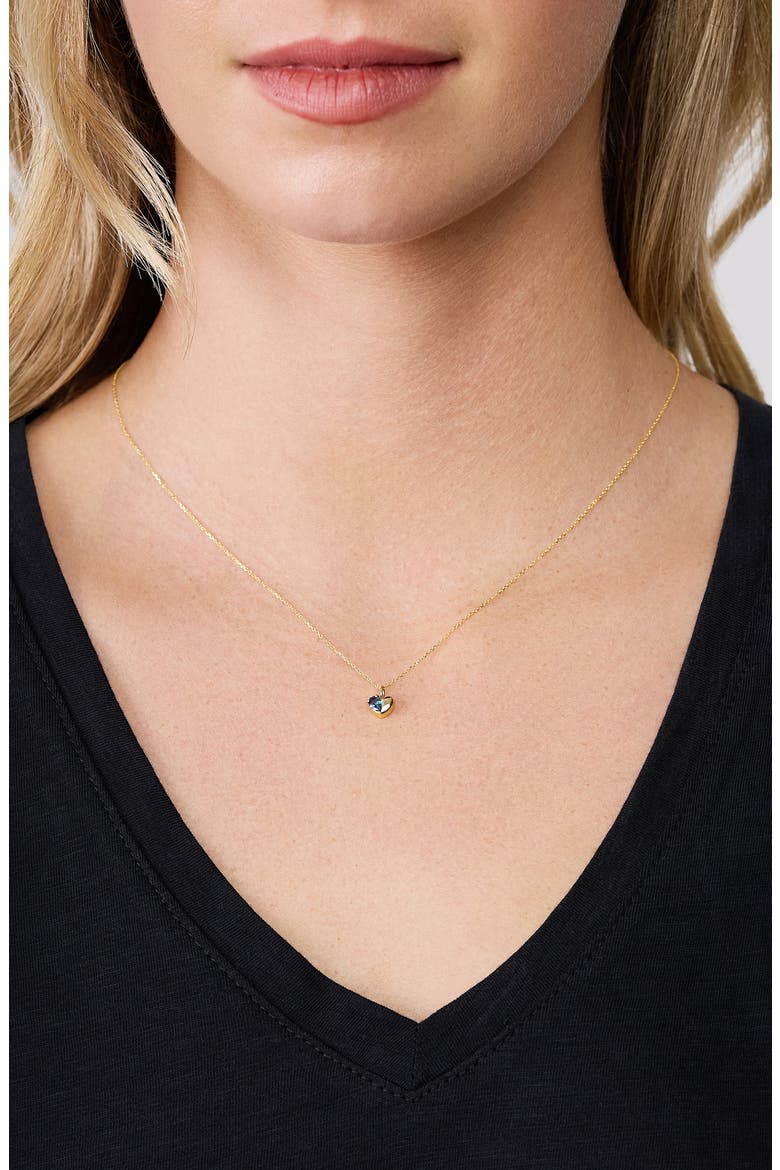 14K Gold Heart Pendant Necklace, Alternate, color, 14KY