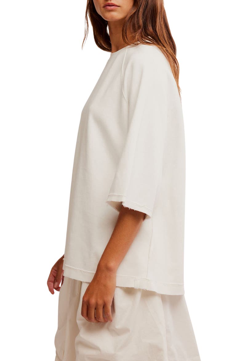 Joah Oversize Cotton Blend T-Shirt, Alternate, color, WHITE