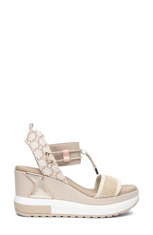 Nerogiardini Bungee Platform Wedge Sandal In Neutral