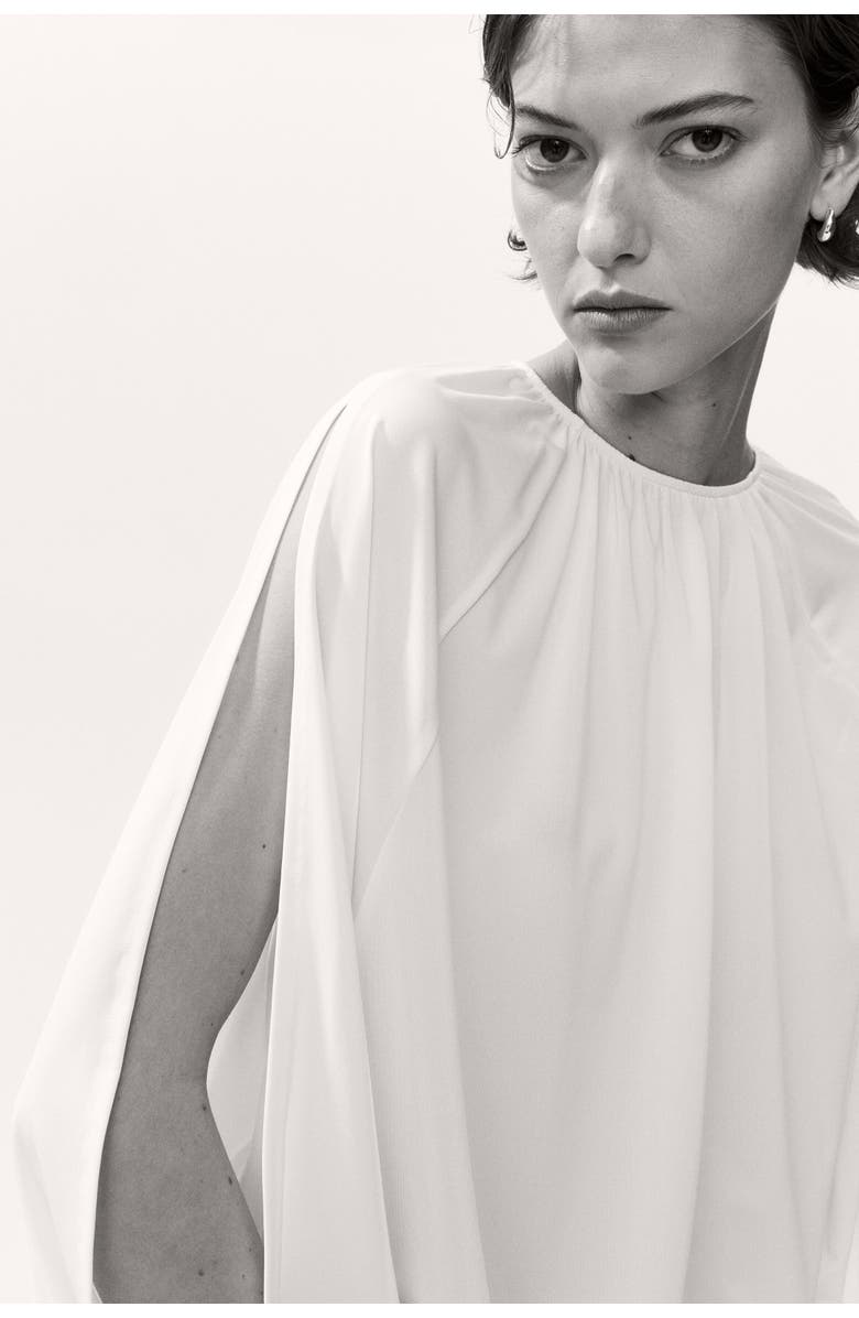 H&M Open-sleeve Top, Alternate, color, Cream