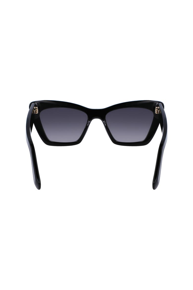55mm Gradient Rectangular Sunglasses, Alternate, color, BLACK