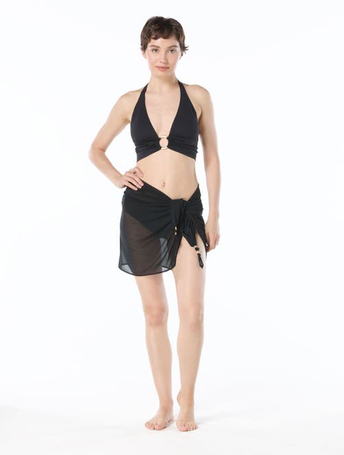 CARMEN MARC VALVO CARMEN MARC VALVO SHORT BEADED MESH PAREO COVER UP