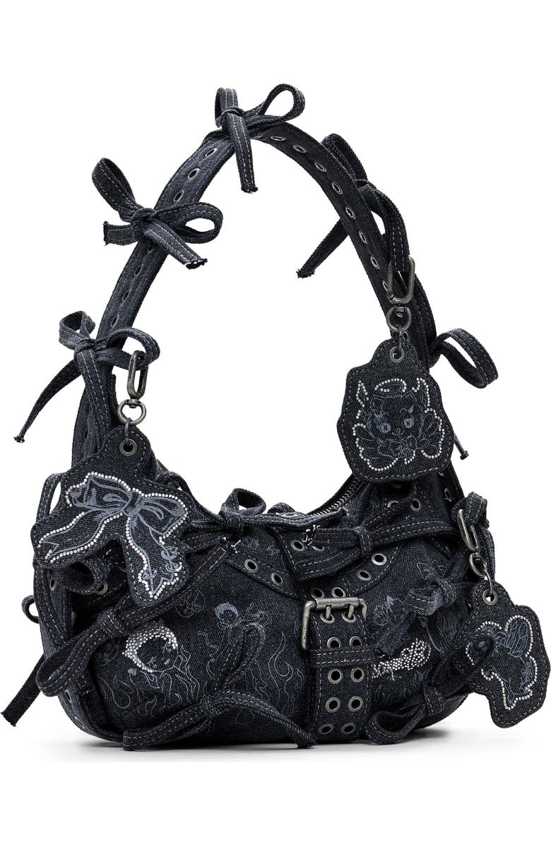 Desigual Y2K María Escoté Denim Shoulder Bag, Alternate, color,