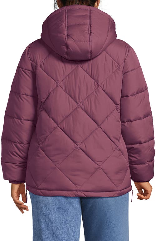 Lands' End Featherfree Insulated Diamond Quilted Jacket In Purple