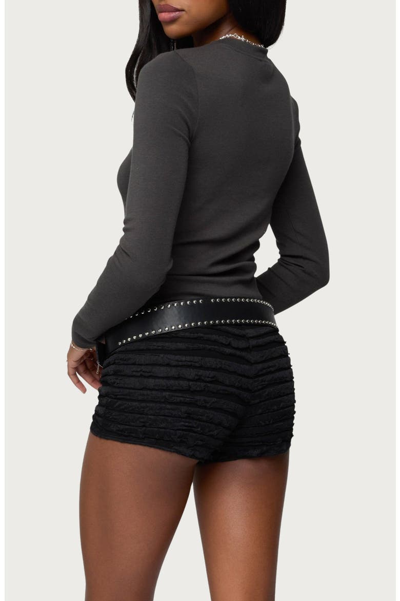 Daphne Long Sleeve Rib T-Shirt, Alternate, color, DARK-GRAY