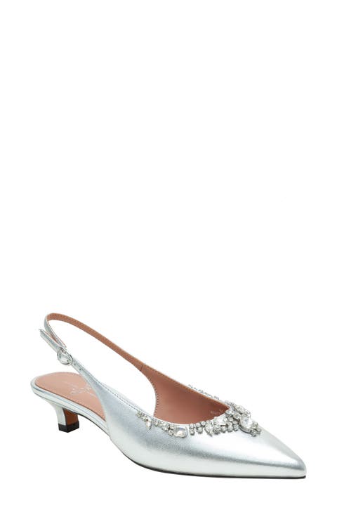 Crystal Embellished Slingback Pump (Women)