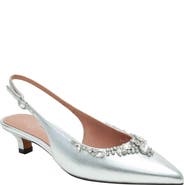 Linea Paolo Crystal Embellished Slingback Pump