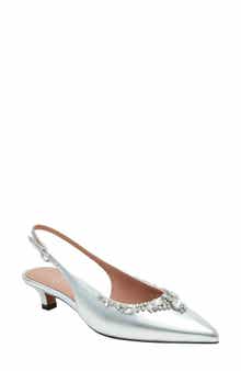 Linea Paolo Crystal Embellished Slingback Pump