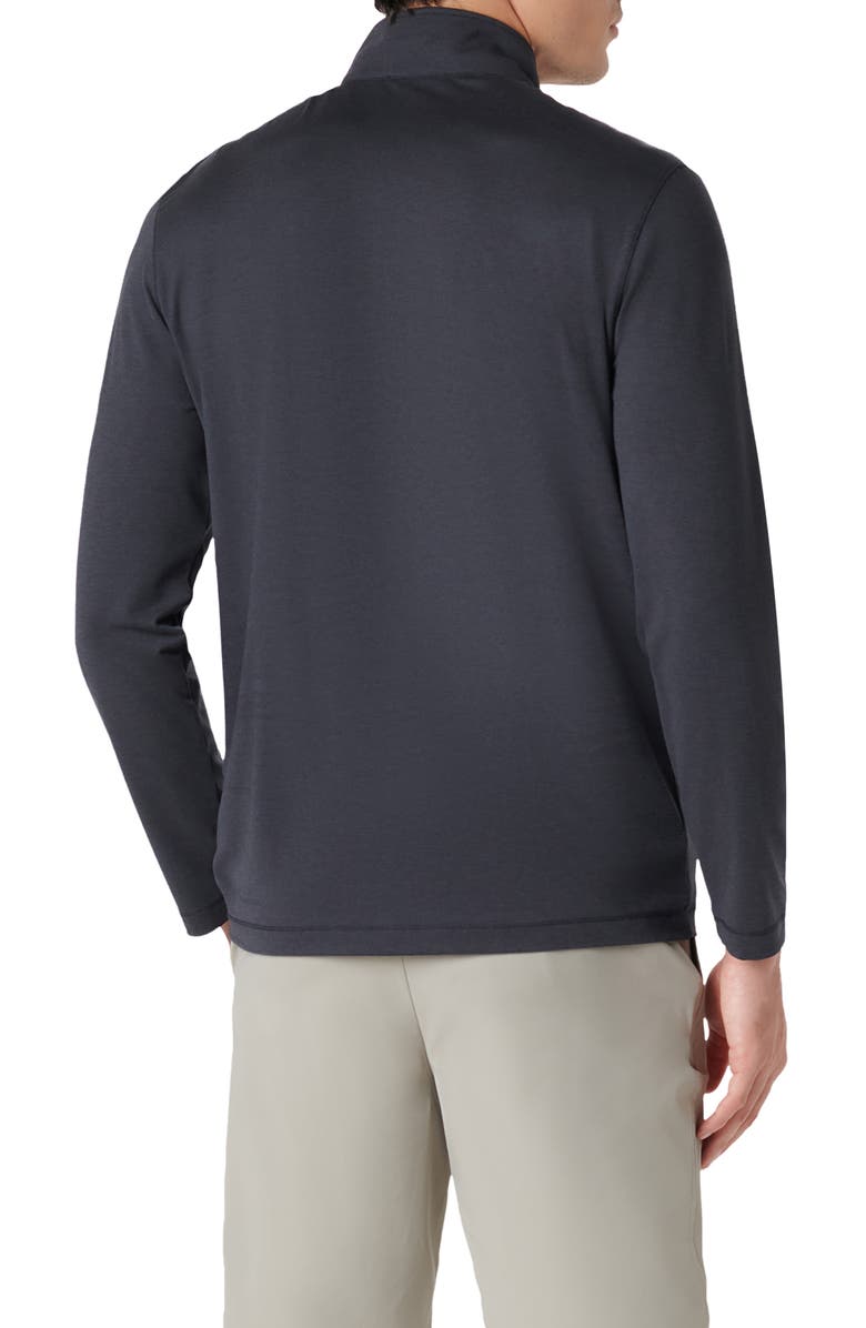 Bugatchi Quarter Zip Performance Pullover, Alternate, color, Black