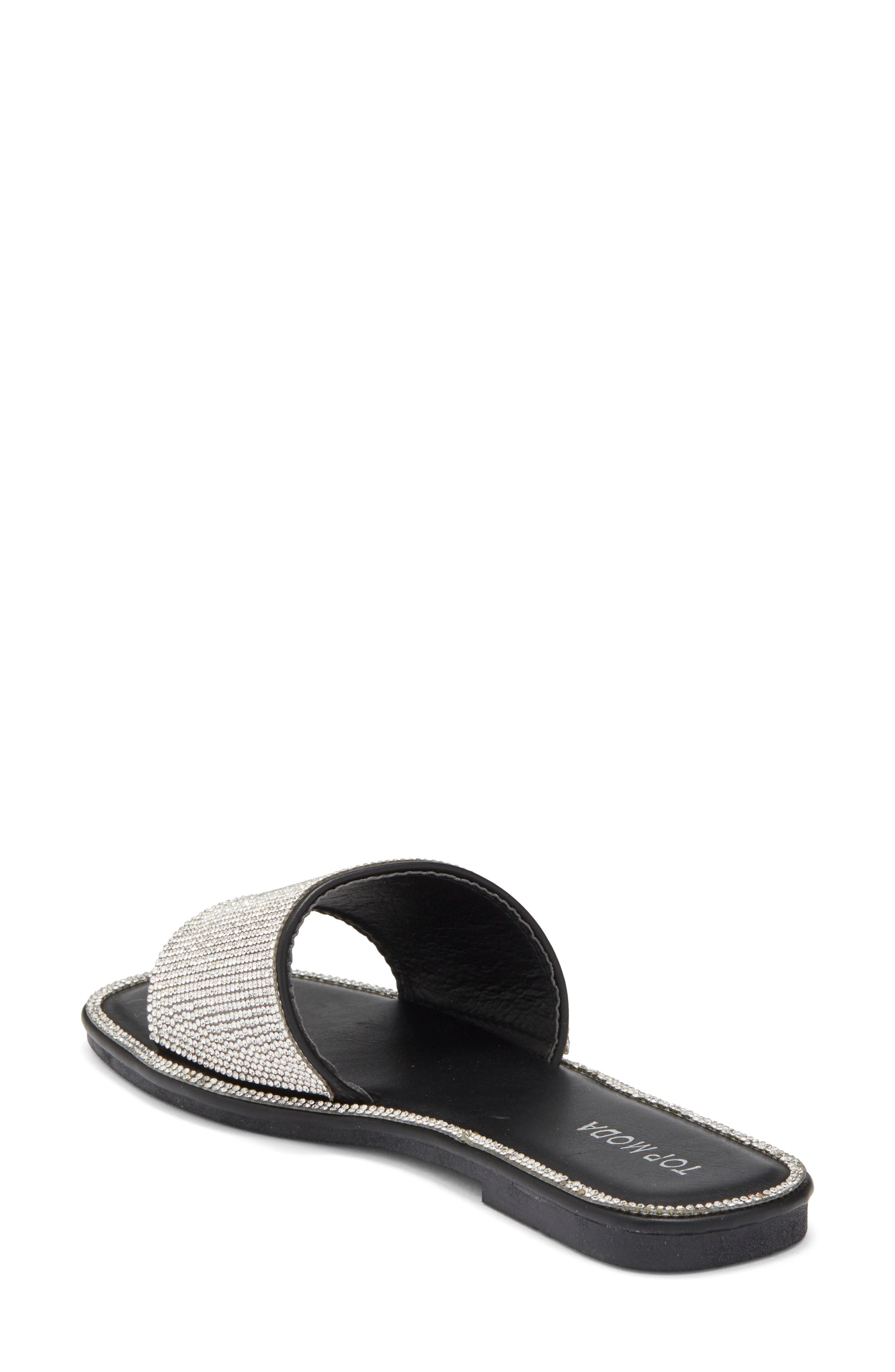 TOP MODA Medusa Slide Sandal, Alternate, color, Black Pu
