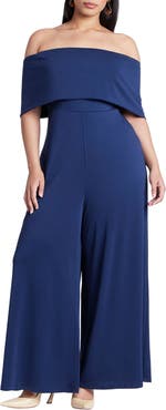 ELOQUII Off Shoulder Jumpsuit