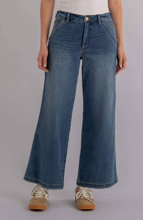 Meg Slant Pocket High Waist Wide Leg Jeans (Acutely)
