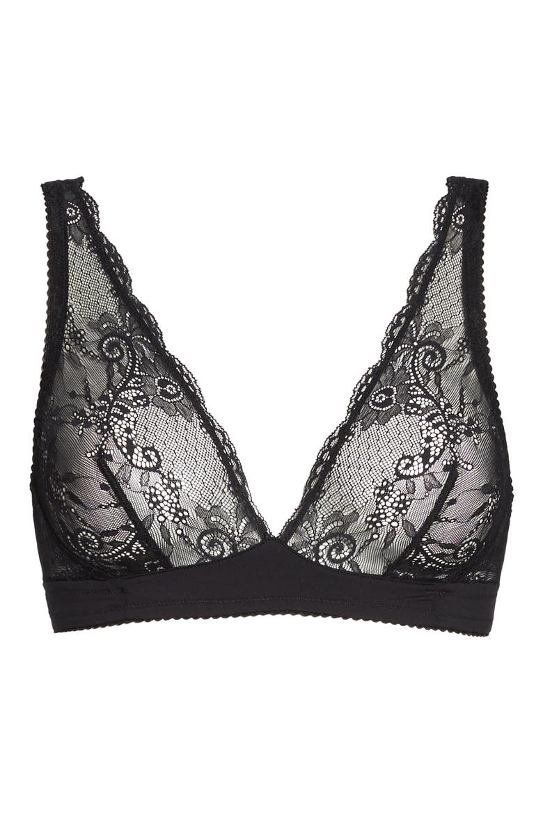 'Trenta' Soft Cup Bra, Alternate, color, BLACK